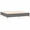 vidaXL Cama box spring con colch&oacute;n tela gris oscuro 200x200 cm