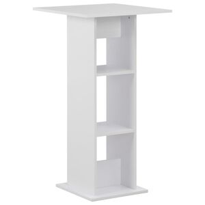 vidaXL Mesa de bar blanca 60x60x110 cm