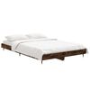 vidaXL Estructura de cama sin colch&oacute;n madera roble ahumado 120x190 cm