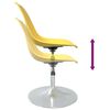 vidaXL Sillas de comedor giratorias 2 unidades PP amarillo