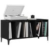 vidaXL Mueble para discos de vinilo Roble Negro 100 x 38 x 48 cm