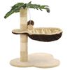 vidaXL Rascador para gatos con poste de sisal 50 cm beige y marr&oacute;n