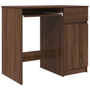 vidaXL Escritorio roble marr&oacute;n 86x49x76 cm madera de ingenier&iacute;a