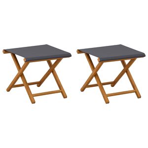 vidaXL Silla de terraza 2 pcs Madera de Eucalipto Maciza Gris
