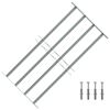 vidaXL Reja de seguridad ajustable ventana con 4 barras 700-1050 mm