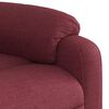 vidaXL Sillón reclinable de masaje elevable tela rojo tinto