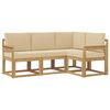 vidaXL Conjunto de sof&aacute;s de exterior 4 uds. y Beige