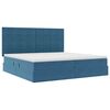 vidaXL Cama con almacenamiento y colch&oacute;n Azul Oscuro 200 x 200 cm