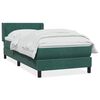 vidaXL Cama box spring con colch&oacute;n terciopelo verde oscuro 100x210 cm