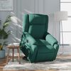vidaXL Sill&oacute;n el&eacute;ctrico reclinable elevable de tela verde oscuro
