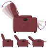 vidaXL Sillón reclinable eléctrico de cuero sintético rojo tinto