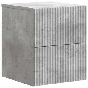 vidaXL Mesita de Noche de Pared Gris Hormig&oacute;n 33 x 34,5 x 40 cm