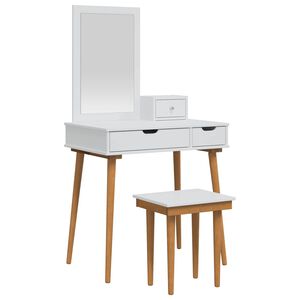 vidaXL Conjunto de Mesa de Tocador FAUSKE 4 uds. Blanco