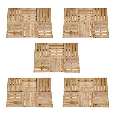 vidaXL Baldosas de porche 30 unidades madera marrón 50x50 cm