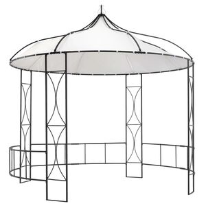 vidaXL Cenador redondo blanco 300x290 cm