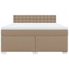 vidaXL Cama box spring con colch&oacute;n cuero sint&eacute;tico capuchino 180x200cm