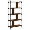 vidaXL Librer&iacute;a 5 estantes madera ingenier&iacute;a marr&oacute;n roble 76x32x158 cm