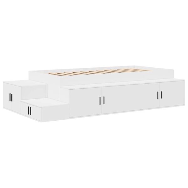 vidaXL Cama con almacenamiento 75 cm Madera contrachapada