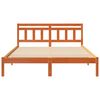vidaXL Estructura de cama Marr&oacute;n 150 x 200 cm Madera de pino macizo