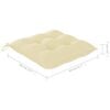 vidaXL Sillas de jard&iacute;n 6 uds madera de teca con cojines blanco crema