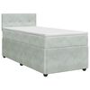 vidaXL Cama box spring con colch&oacute;n Gris Claro 100 x 200 cm Terciopelo