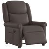 vidaXL Sill&oacute;n reclinable el&eacute;ctrico cuero sint&eacute;tico marr&oacute;n brillante