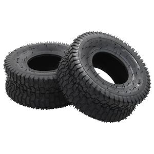 vidaXL Set ruedas y c&aacute;maras de aire de carretilla caucho 15x6.00-6 4PR