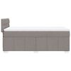 vidaXL Cama box spring con colch&oacute;n tela gris taupe 90x200 cm