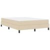 vidaXL Cama tipo Box Spring con colch&oacute;n Crema 160 x 200 cm tela