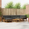 vidaXL Conjunto de sof&aacute;s de exterior 7 pcs Natural y Antracita