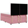 vidaXL Cama box spring con colch&oacute;n terciopelo rosa 140x190 cm