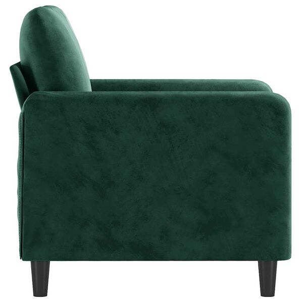vidaXL Sill&oacute;n de terciopelo verde oscuro 60 cm