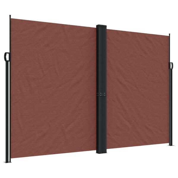 vidaXL Toldo lateral retr&aacute;ctil marr&oacute;n 220x1200 cm