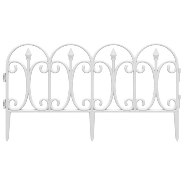 vidaXL Borduras de jardín 17 unidades PP blanco 10 m