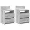 vidaXL Mesitas de noche (2 unidades) con 2 cajones, color gris Sonoma, 40x33x60 cm