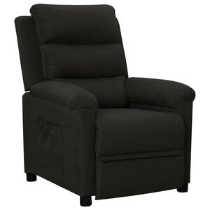 vidaXL Sill&oacute;n reclinable de tela negro