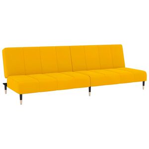 vidaXL Sof&aacute; cama de 2 plazas terciopelo amarillo
