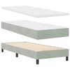 vidaXL Cama tipo Box Spring Gris claro 80 x 200 cm Terciopelo
