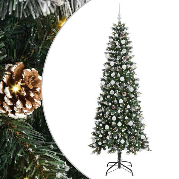 vidaXL Árbol de Navidad artificial con 300 LED Verde 86 x 86 x 210 cm
