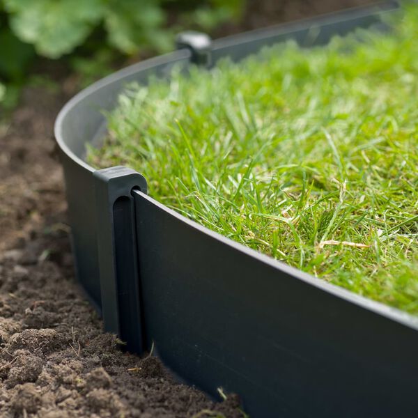 Natura Anclajes de jard&iacute;n 10 unidades negro