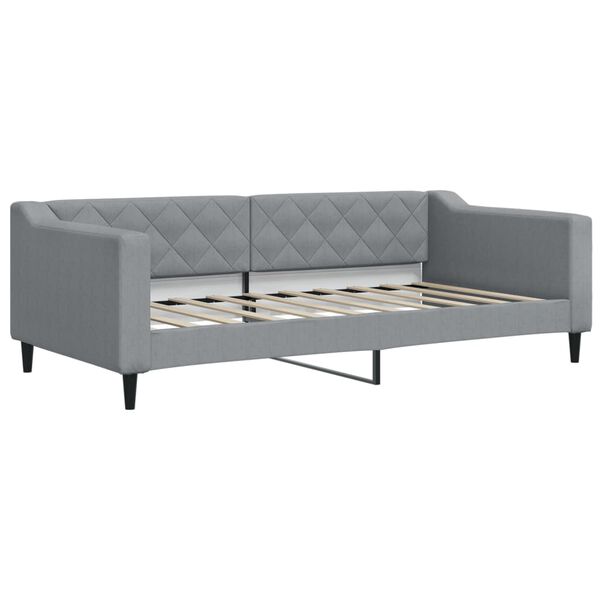 vidaXL Sof&aacute; cama nido con cajones tela gris claro 90x190 cm