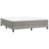 vidaXL Cama box spring con colch&oacute;n terciopelo gris claro 160x200 cm