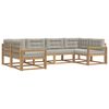 vidaXL Conjunto de sof&aacute;s de exterior 6 pcs Blanco y Gris Claro