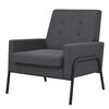vidaXL Sill&oacute;n de acero y tela gris oscuro
