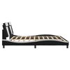 vidaXL Estructura de cama Viana sin colch&oacute;n cuero sint&eacute;tico negro blanco 200x200 cm
