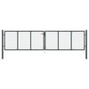 vidaXL Puerta de jard&iacute;n de malla acero galvanizado 400 x 75 cm gris