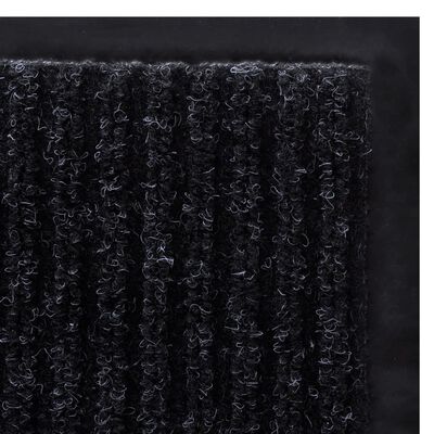 vidaXL Felpudo de PVC negro 117x220 cm