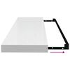 vidaXL Estante flotante de pared 2 uds MDF blanco brillo 90x23,5x3,8cm