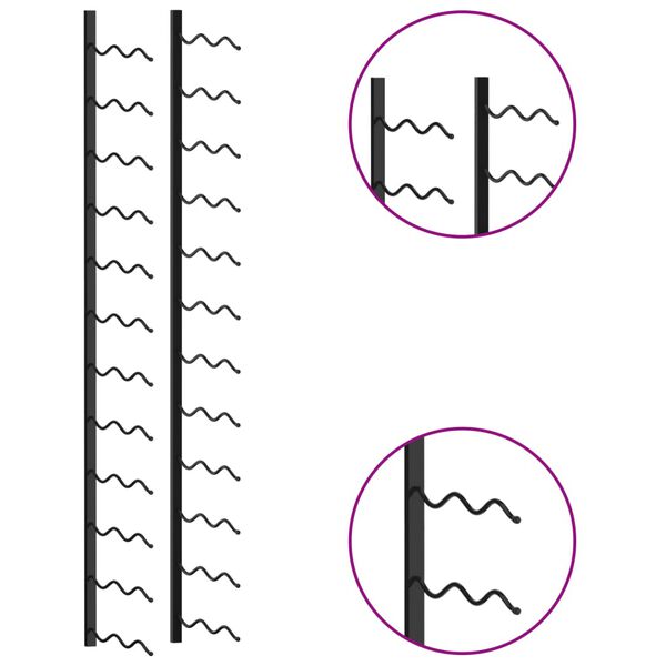 vidaXL Botellero de pared para 24 botellas hierro negro
