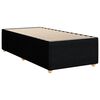 vidaXL Cama box spring con colchón tela negro 90x190 cm